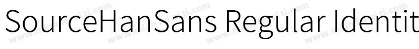 SourceHanSans Regular Identity H字体转换